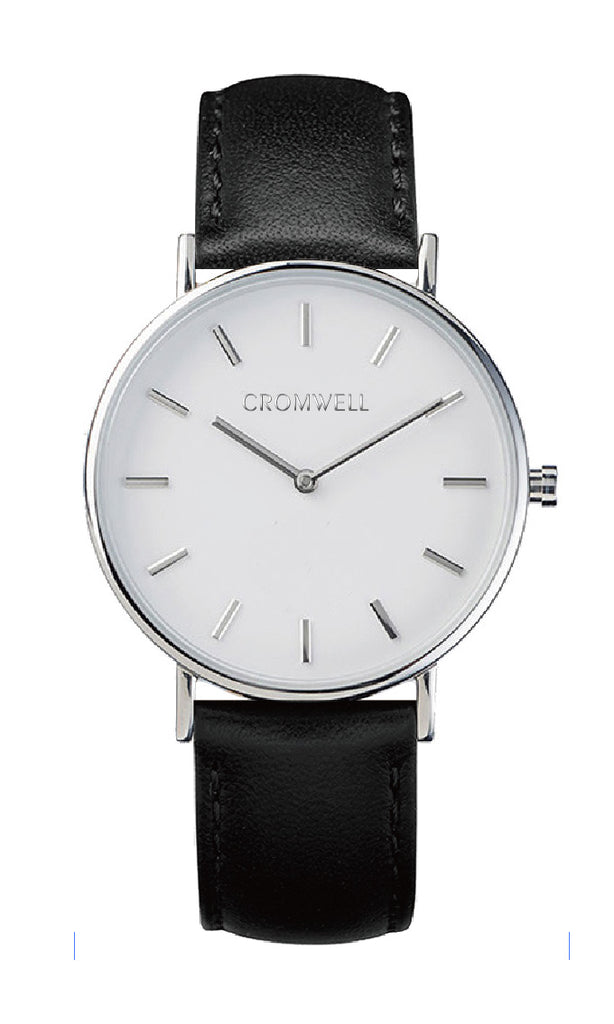 36mm "Coronado" - Silver Case with White Face - Cromwell Watch Company
