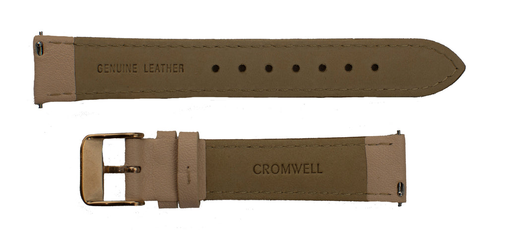 Watch Band- 18mm Nude w/rose gold buckle (For 36mm and 38mm watch cases) - Cromwell Watch Company