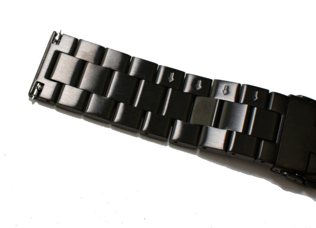 Watch Band- 22mm Black Stainless Steel (For 44mm and 48mm watch cases) - Cromwell Watch Company