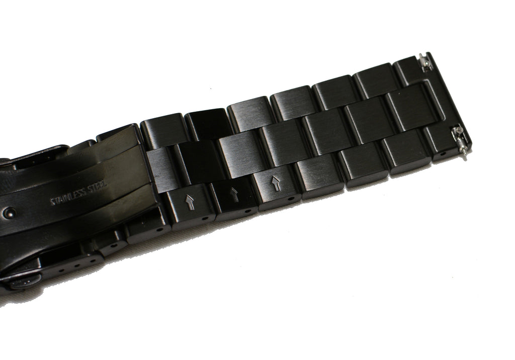 Watch Band- 22mm Black Stainless Steel (For 44mm and 48mm watch cases) - Cromwell Watch Company