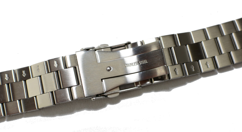 Watch Band- 22mm Silver Stainless Steel (For 44mm and 48mm watch cases) - Cromwell Watch Company