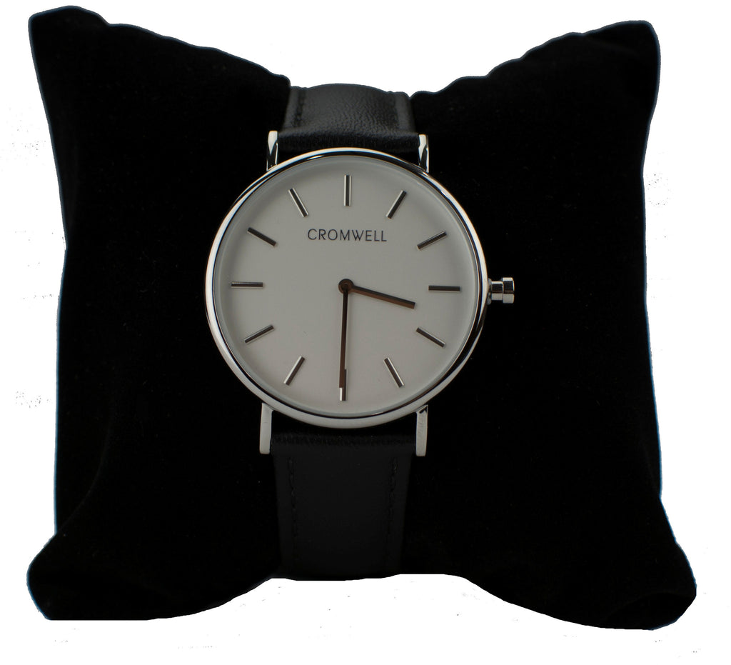 36mm "Coronado" - Silver Case with White Face - Cromwell Watch Company