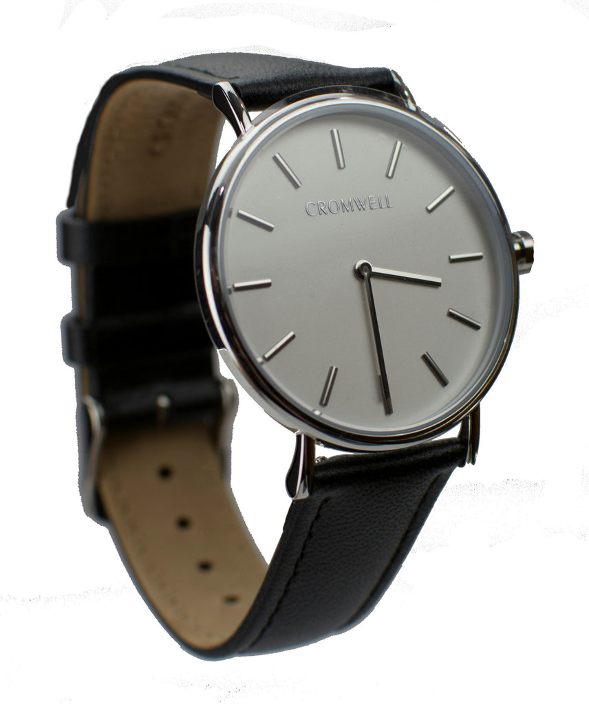 36mm "Coronado" - Silver Case with White Face - Cromwell Watch Company