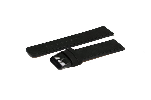 Watch Band- 22mm Matte Black w/black buckle (For 44mm and 48mm watch cases) - Cromwell Watch Company