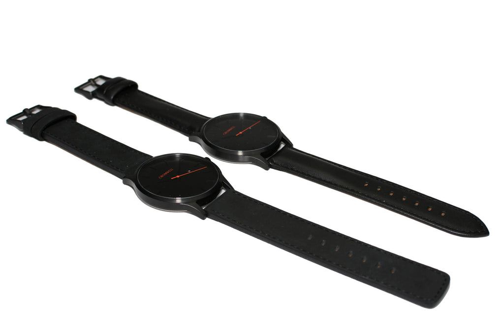 Watch Band- 22mm Matte Black w/black buckle (For 44mm and 48mm watch cases) - Cromwell Watch Company