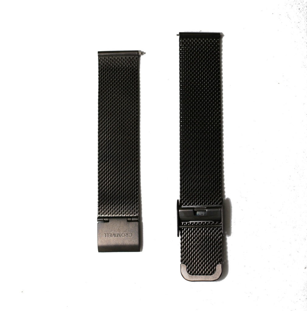 Watch Band- 18mm Black Mesh (For 36mm and 38mm watch cases) - Cromwell Watch Company