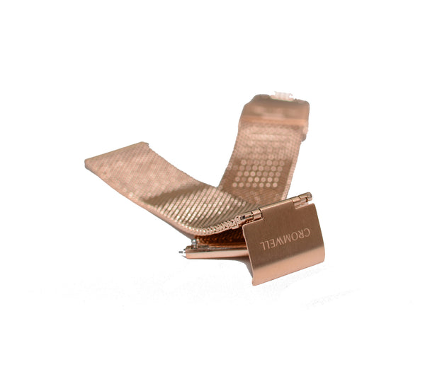 Watch Band- 18mm Rose Gold Mesh (For 36mm and 38mm watch cases) - Cromwell Watch Company