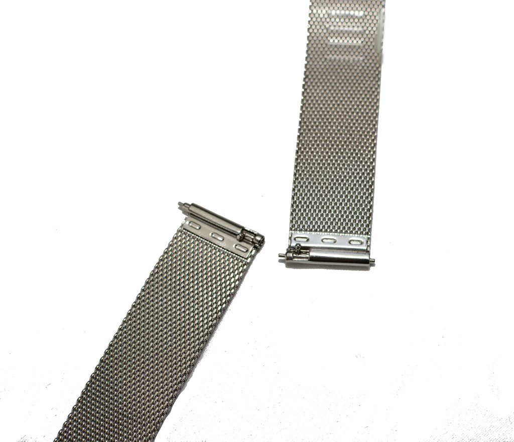 Watch Band- 18mm Silver Mesh (For 36mm and 38mm watch cases) - Cromwell Watch Company