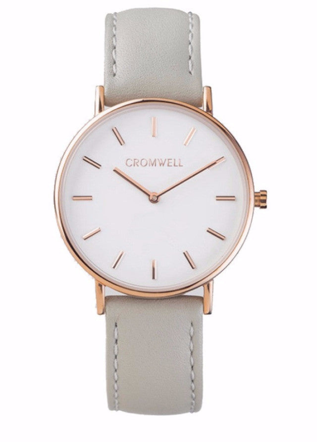 36mm "Newport" - Rose Gold Case with White Face - Cromwell Watch Company