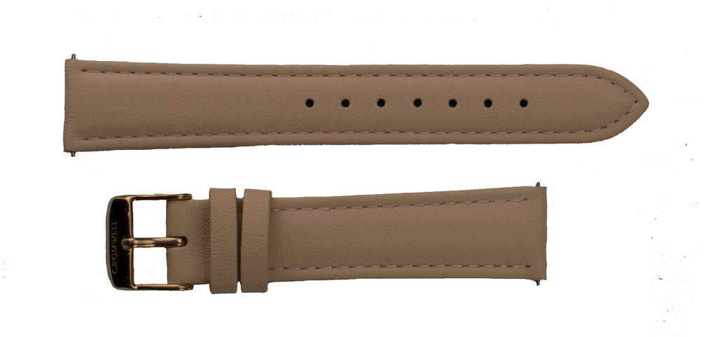 Watch Band- 18mm Nude w/rose gold buckle (For 36mm and 38mm watch cases) - Cromwell Watch Company