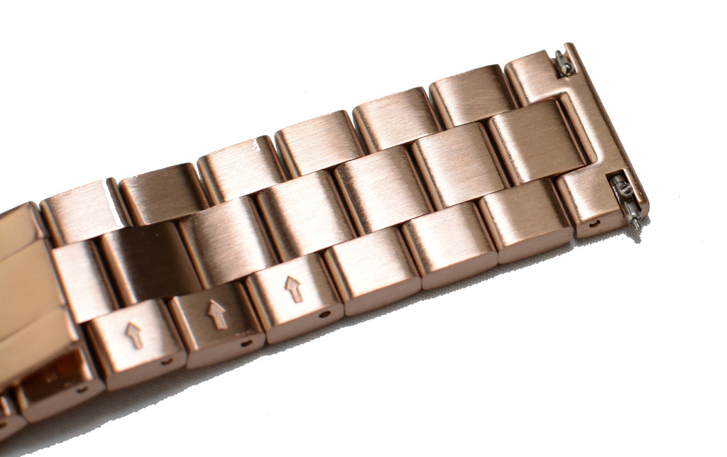 Watch Band- 22mm Rose Gold Stainless Steel (For 44mm and 48mm watch cases) - Cromwell Watch Company