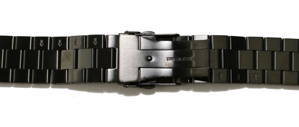 Watch Band- 22mm Black Stainless Steel (For 44mm and 48mm watch cases) –  Cromwell Watch
