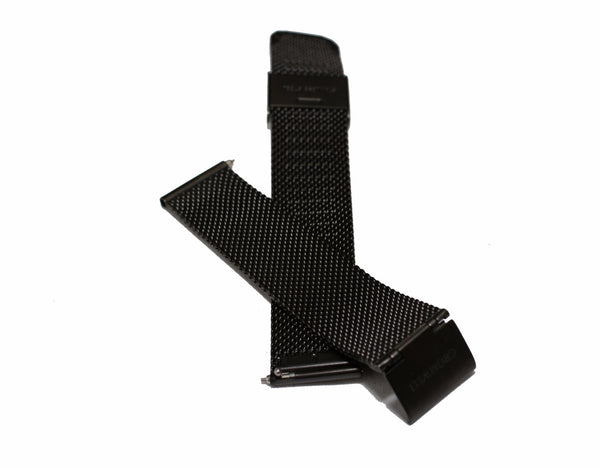 Watch Band- 18mm Black Mesh (For 36mm and 38mm watch cases) - Cromwell Watch Company