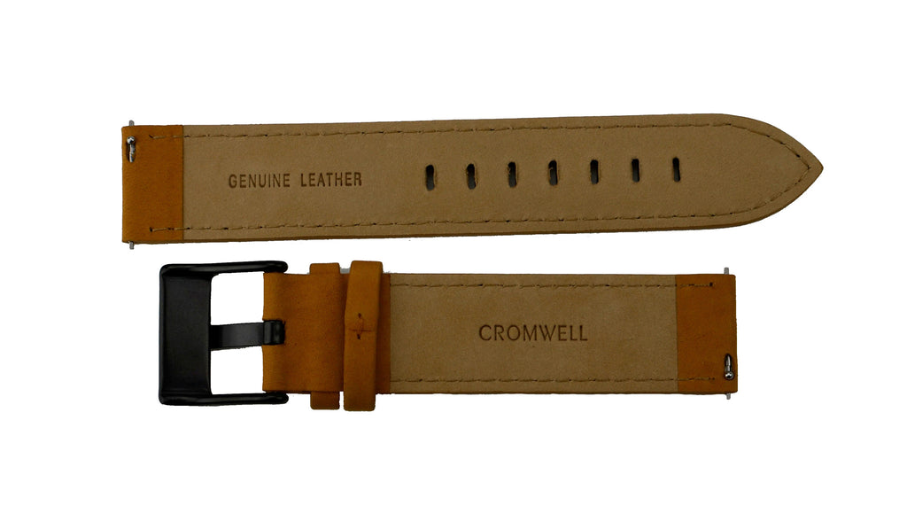 Watch Band- 20mm Brown/ Saddle w/black buckle (For 40mm watch cases) - Cromwell Watch Company
